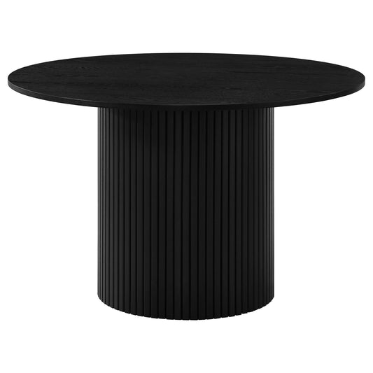 Hamlyn 5-piece Round Wood Dining Set Grey and Black