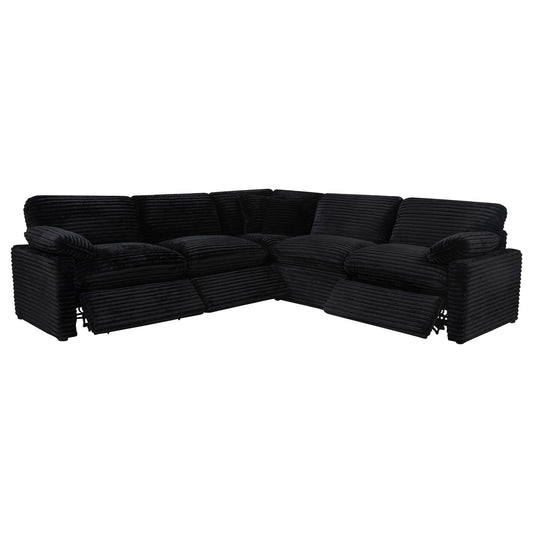 Collins 5-piece Modular Power Reclining Sectional Black