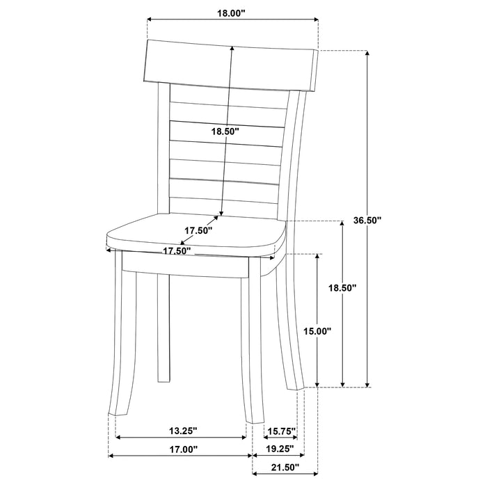 Orrison Ladder Back Dining Side Chair Linen (Set of 2)