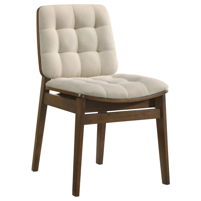 Decker 7-piece 82-inch Rectangular Dining Set Cream and Walnut