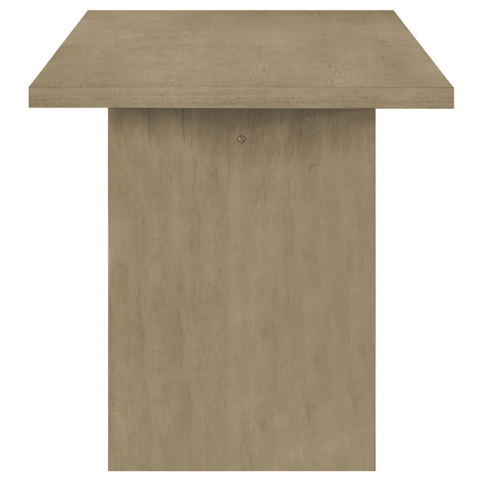 Decker 7-piece 70-inch Rectangular Counter Height Dining Set Cream and Natural Oak