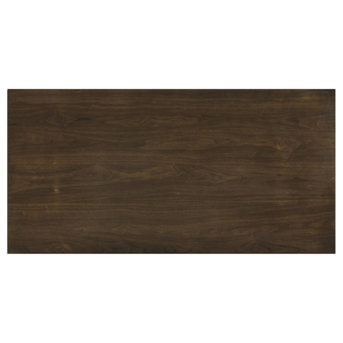 Decker 7-piece 70-inch Rectangular Counter Height Dining Set Grey and Walnut