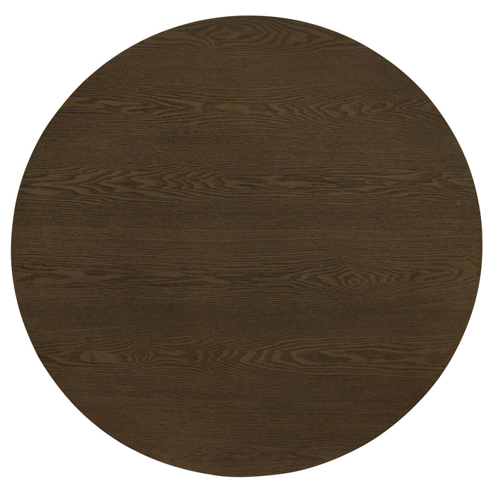 Hamlyn Round Fluted Occasional Cocktail Coffee Table Walnut