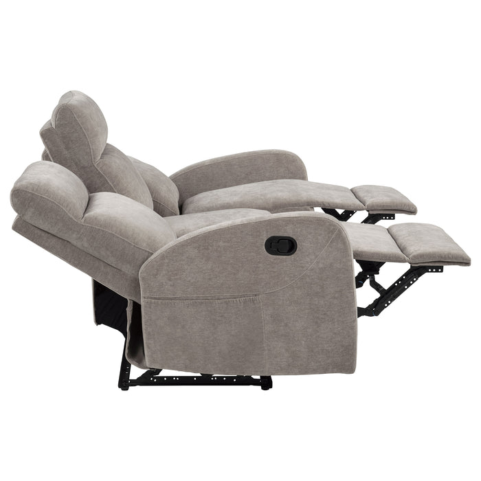 Hamilton 2-piece Chenille Manual Reclining Sofa Set Sand