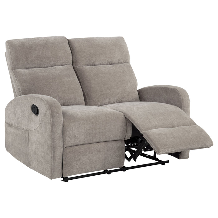 Hamilton 2-piece Chenille Manual Reclining Sofa Set Sand