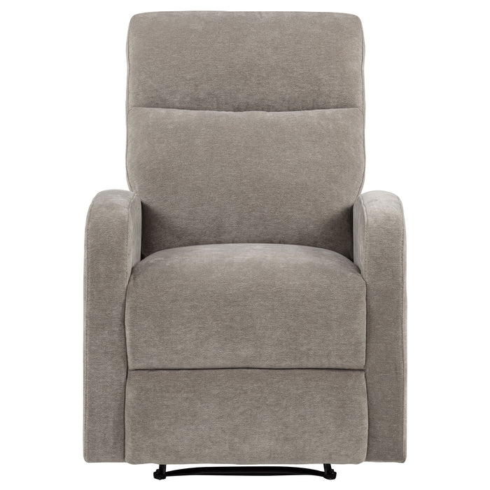 Hamilton Chenille Upholstered Manual Glider Recliner Sand