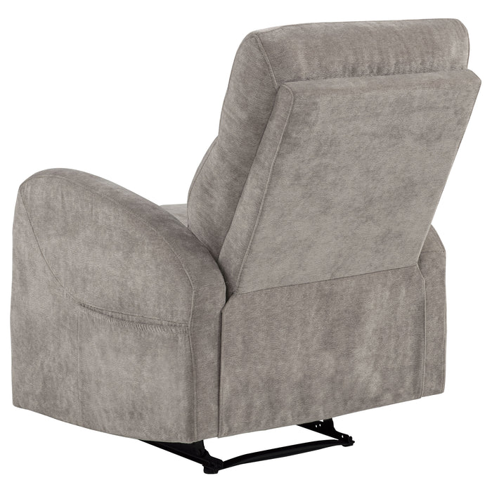 Hamilton Chenille Upholstered Manual Glider Recliner Sand