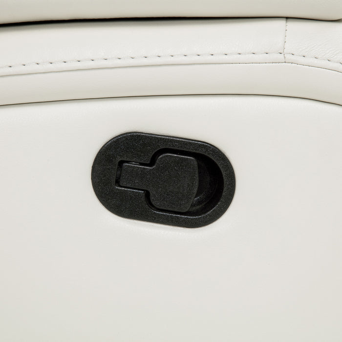 Camila Upholstered Motion Reclining Loveseat White