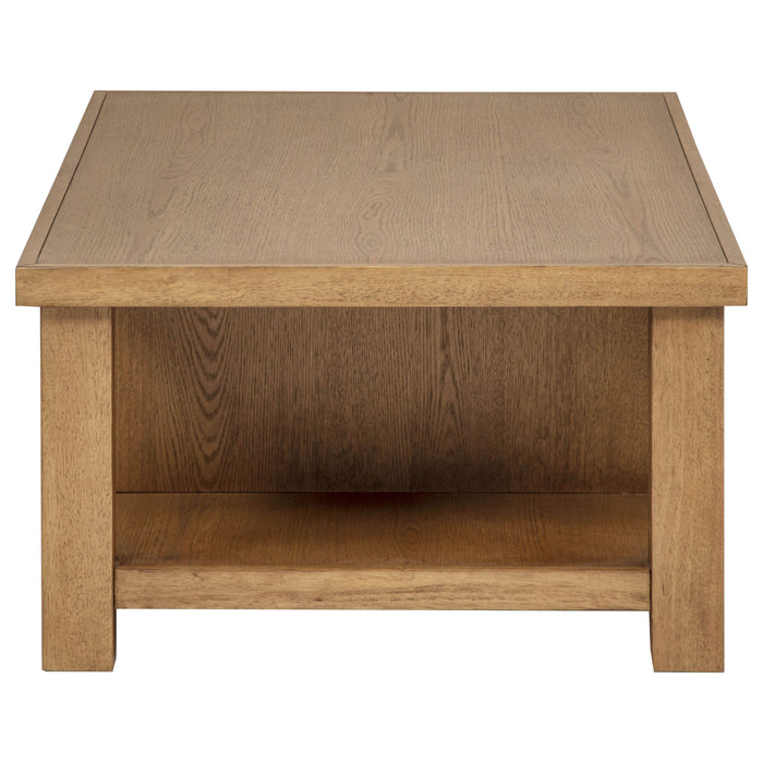 Beasley 2-Piece Wood Coffee Table Set Golden Oak