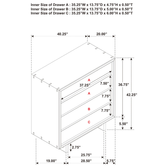 Stillwater 4-drawer Chest