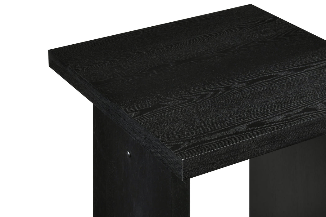 Decker Square Occasional Side End Table Black