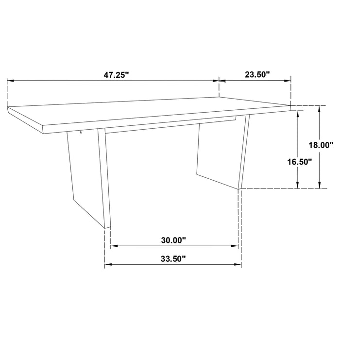 Decker 2-piece Coffee and End Table Set Walnut