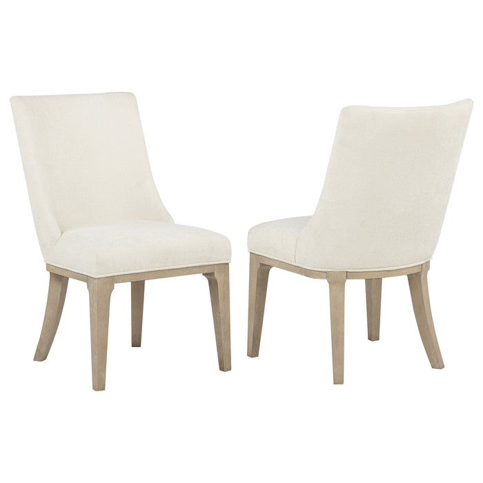 Lucaire Arched Upholstered Dining Side Chair Cream (Set of 2)