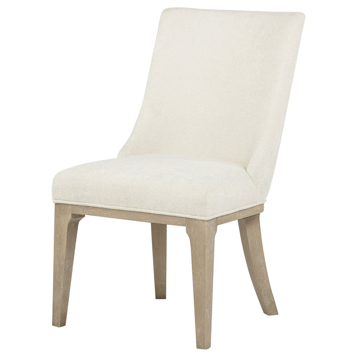 Lucaire Arched Upholstered Dining Side Chair Cream (Set of 2)