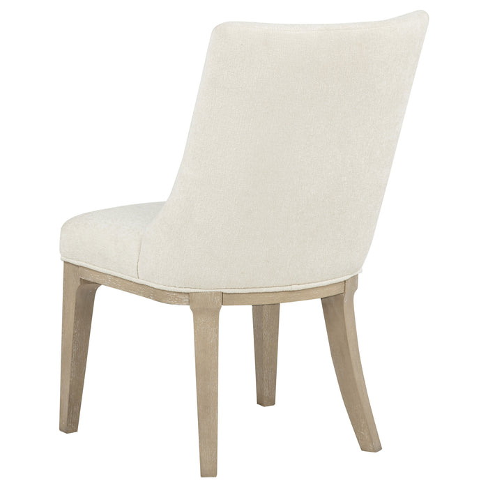 Lucaire Arched Upholstered Dining Side Chair Cream (Set of 2)