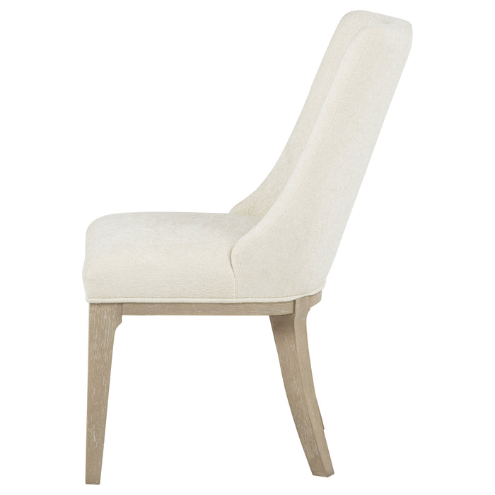Lucaire Arched Upholstered Dining Side Chair Cream (Set of 2)
