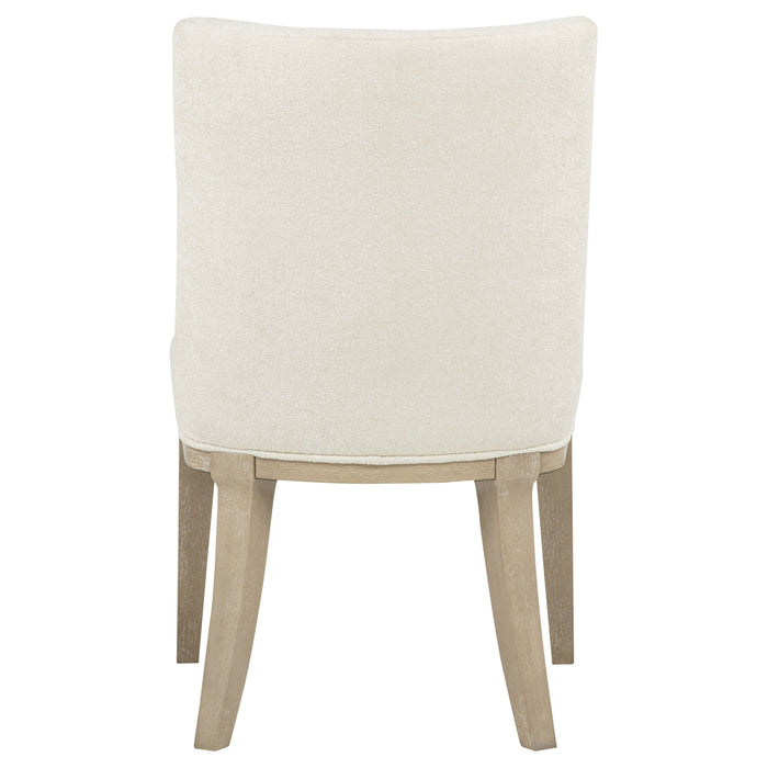 Lucaire Arched Upholstered Dining Side Chair Cream (Set of 2)