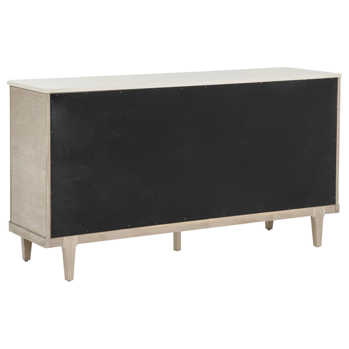 Lucaire 2-door 3-drawer Cultured Marble Top Sideboard Sandstone