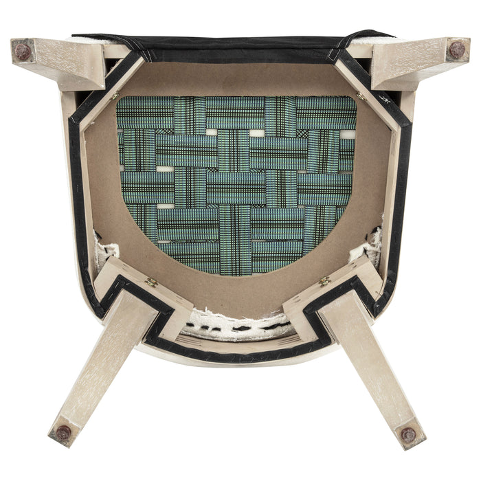 Lucaire Curved High Back Upholstered Dining Chair Cream (Set of 2)