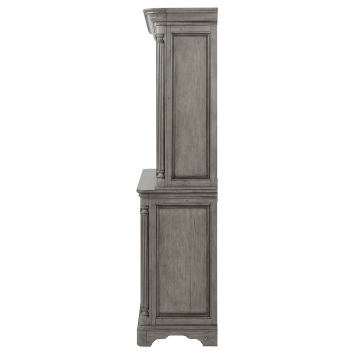 Cresswell 2-door 3-drawer Buffet and Hutch Weathered Taupe