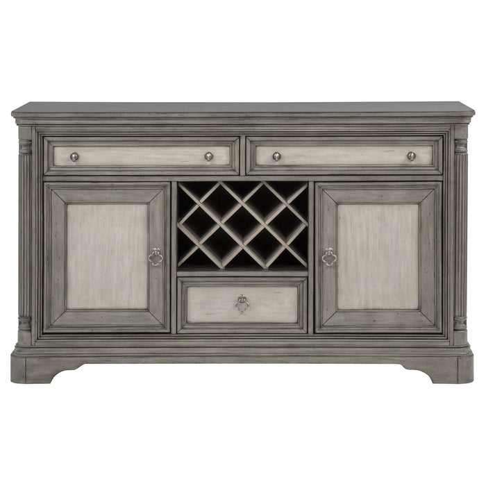 Cresswell 2-door 3-drawer Wine Storage Buffet Weathered Taupe
