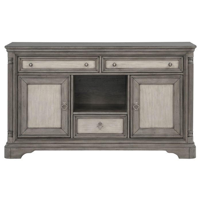 Cresswell 2-door 3-drawer Wine Storage Buffet Weathered Taupe