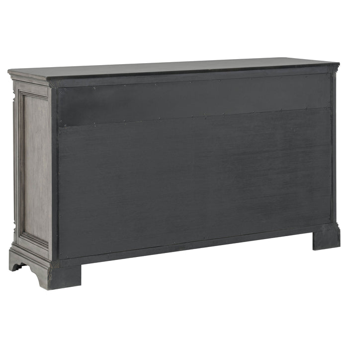 Cresswell 2-door 3-drawer Wine Storage Buffet Weathered Taupe
