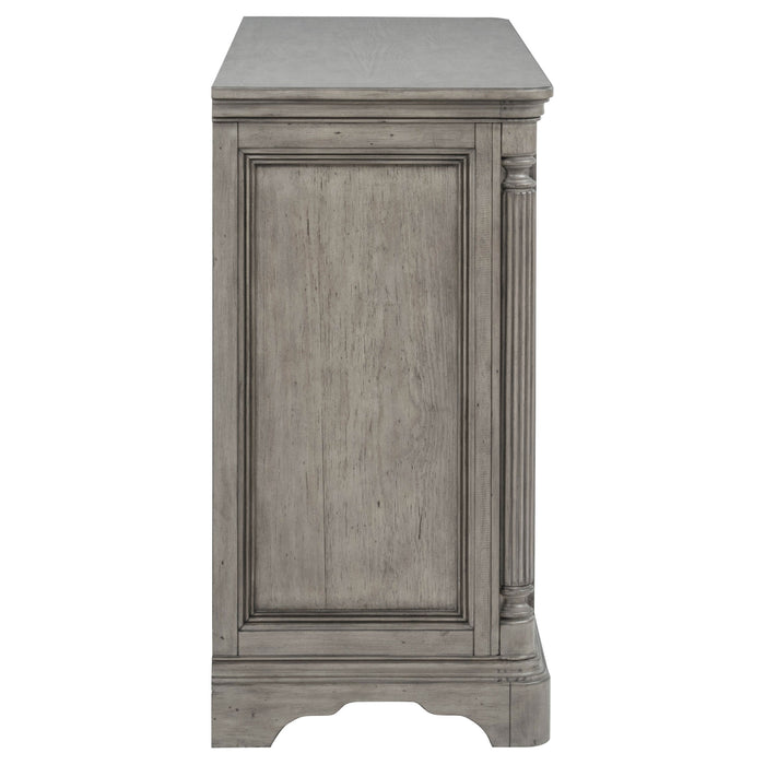Cresswell 2-door 3-drawer Wine Storage Buffet Weathered Taupe