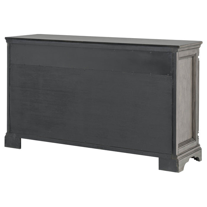 Cresswell 2-door 3-drawer Wine Storage Buffet Weathered Taupe