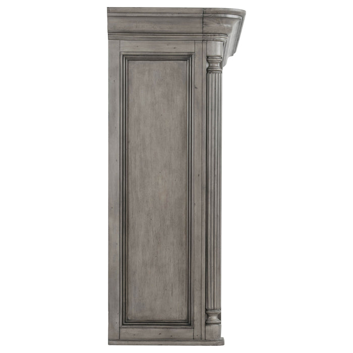 Cresswell 2-tier Touch Light Hutch Display Cabinet Weathered Taupe