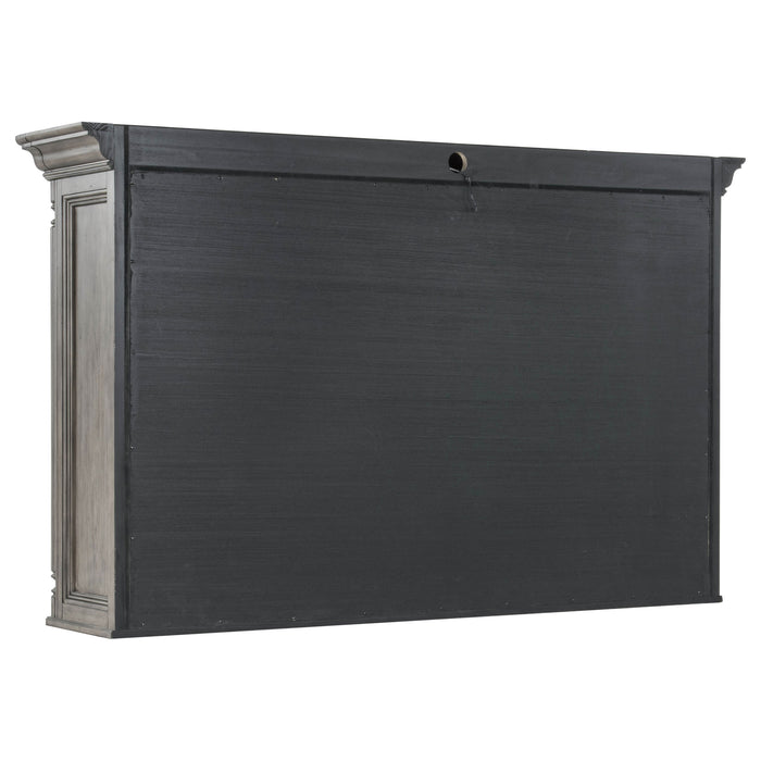Cresswell 2-tier Touch Light Hutch Display Cabinet Weathered Taupe