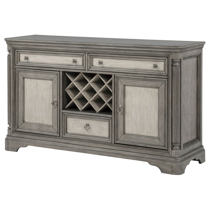 Cresswell 2-door 3-drawer Wine Storage Buffet Weathered Taupe