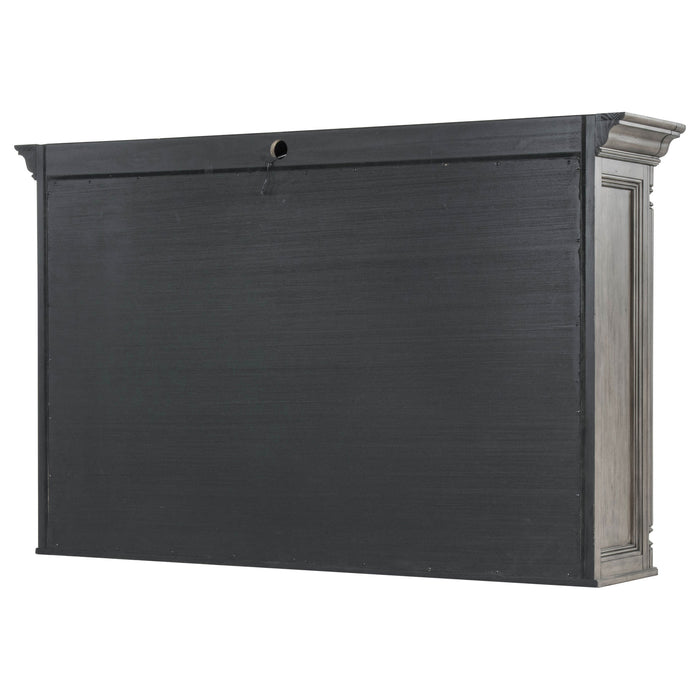Cresswell 2-tier Touch Light Hutch Display Cabinet Weathered Taupe