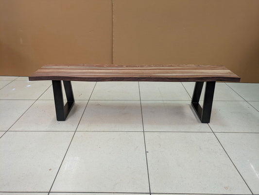 Selwyn Live Edge Solid Wood Dining Bench Light Sheesham