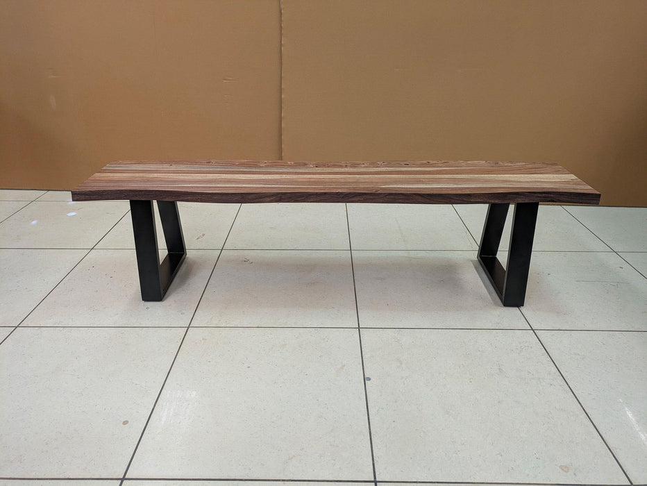 Selwyn Live Edge Solid Wood Dining Bench Light Sheesham