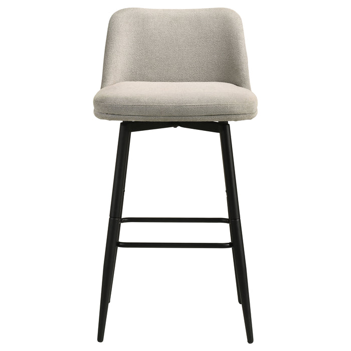Mellor Fabric Upholstered Swivel Bar Chair Slate Brown (Set of 2)