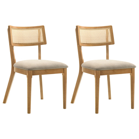 Fabra Cane Back Side Chair Honey Wheat (Set of 2)