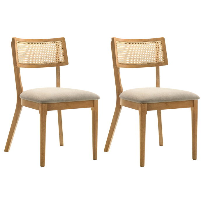 Fabra Cane Back Side Chair Honey Wheat (Set of 2)