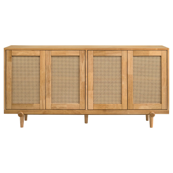 Fabra 4-door Dining Sideboard Storage Console Honey