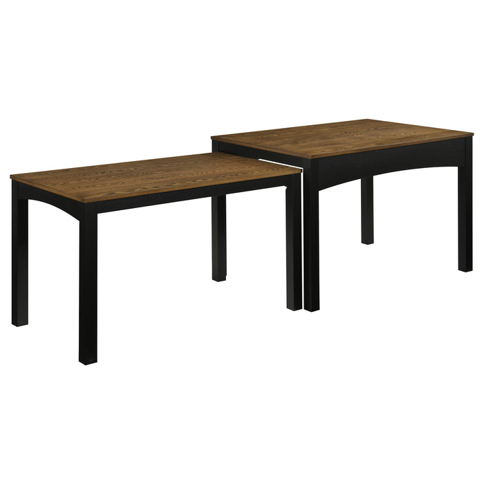 Sykes 47-inch 2-piece Nesting Dining Table Brown and Black
