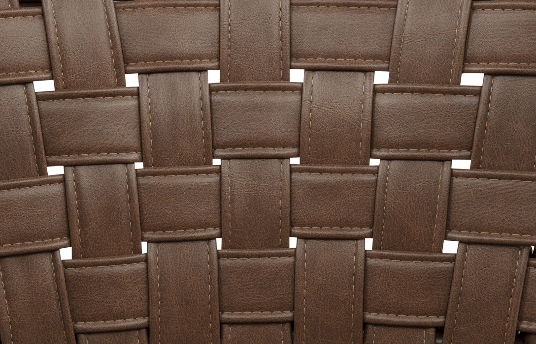 Tallis Woven Leatherette Back Counter Chair Brown (Set of 2)