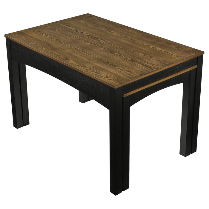 Sykes 47-inch 2-piece Nesting Dining Table Brown and Black