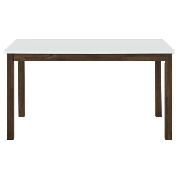 Merrin 55-inch Rectangular Dining Table White and Walnut