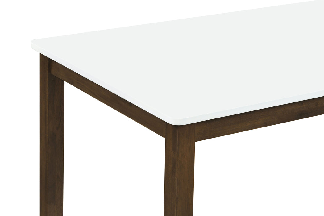 Merrin 55-inch Rectangular Dining Table White and Walnut