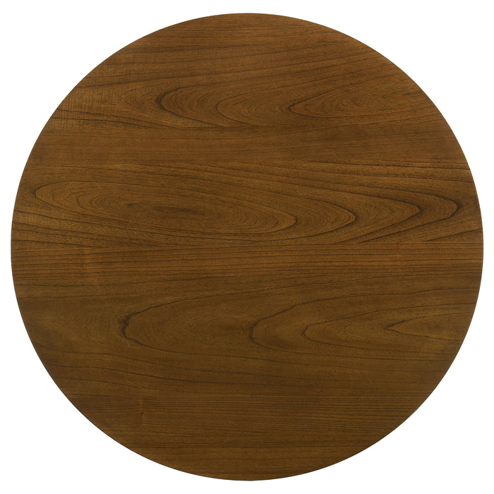 Mueller 5-piece 48-inch Round Dining Set Brown and Beige
