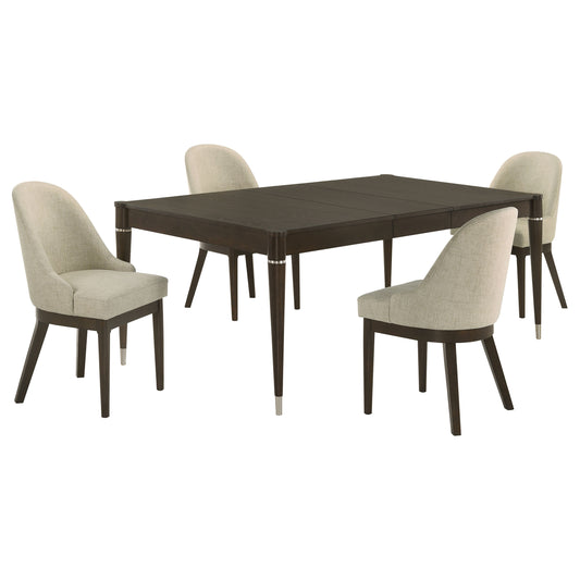 Reseda 5-piece Rectangular Dining Set Ash Brown