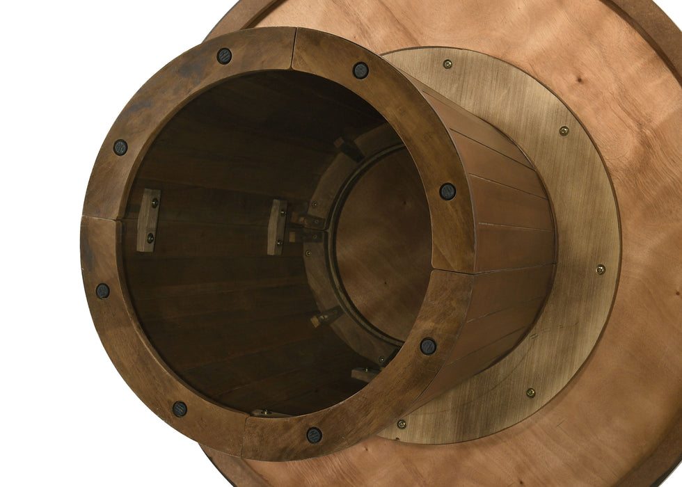 Galindo 5-piece 52-inch Round Dining Set Light Grey and Walnut