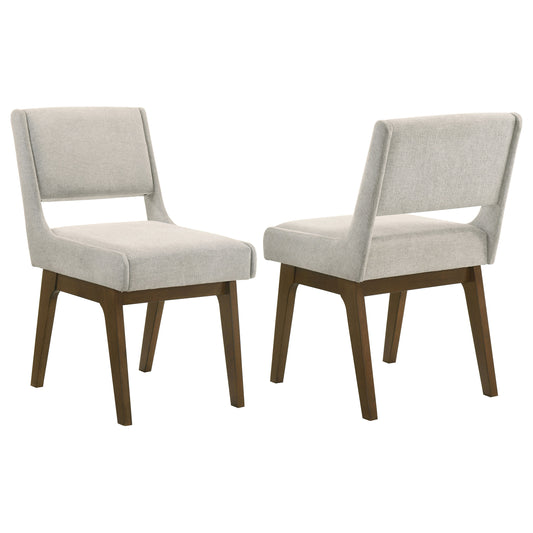 Galindo Upholstered Dining Side Chair Light Grey (Set of 2)