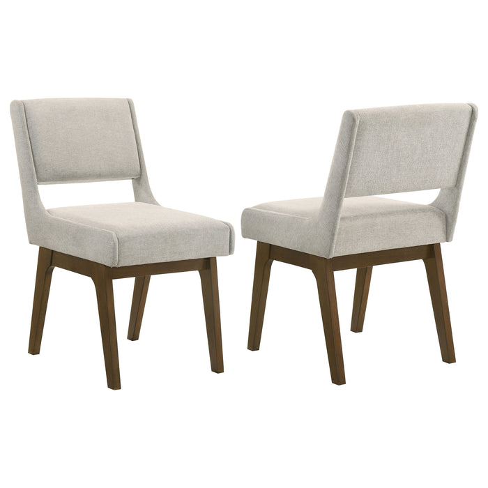 Galindo Upholstered Dining Side Chair Light Grey (Set of 2)