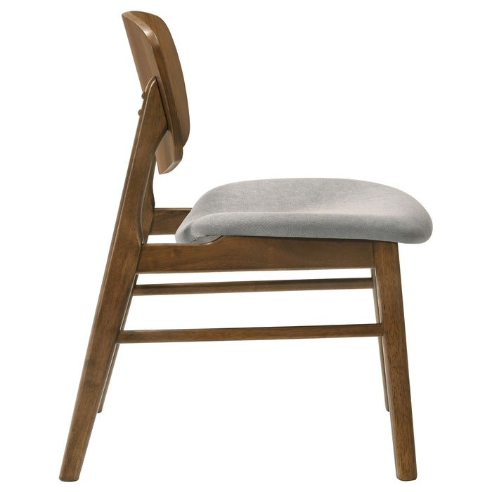 Benford Dining Side Chair Upholstered Seat Dark Brown (Set of 2)